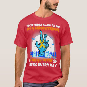 Camiseta Endometriose Sensibilização Nada Me Assusta Feliz