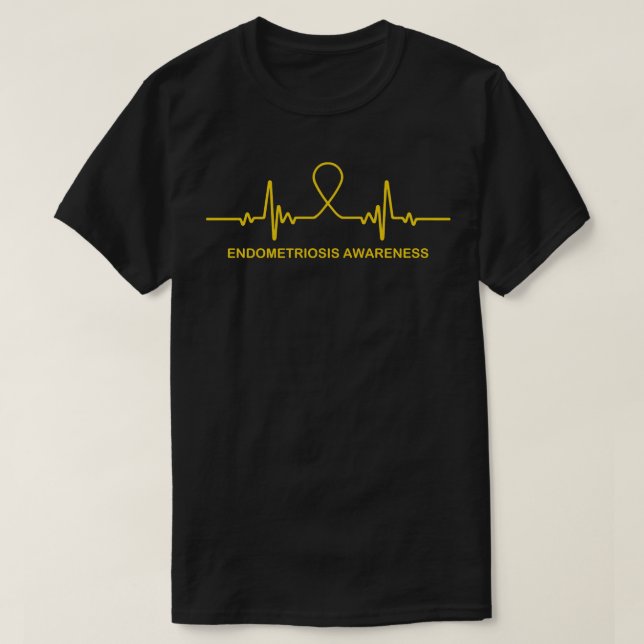 Camiseta Endometriose Sensibilização Pulsação Nesta Família (Frente do Design)