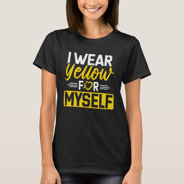 Camiseta Endometriosis Wear Yellow Ribbon Endo Warrior Supp (Frente)
