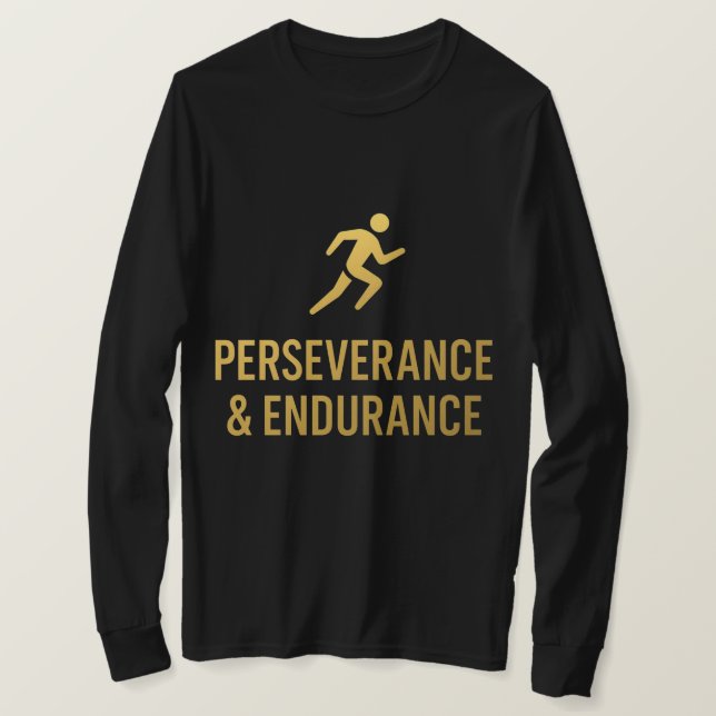 Camiseta Endurance & Strength – Modern Motivational Gradien (Frente do Design)