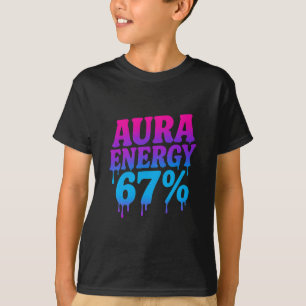 Camiseta Energia Aura Em 67 Meme Divertido Seis Sete Aura F