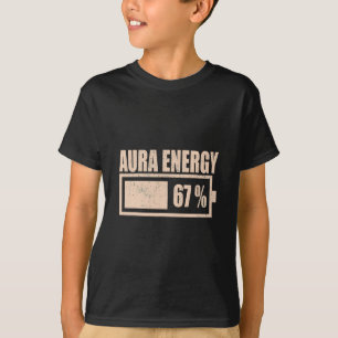 Camiseta Energia Aura Em 67 Meme Divertido Seis Sete Geraçã