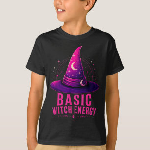 Camiseta Energia básica de bruxa design gráfico engraçado d