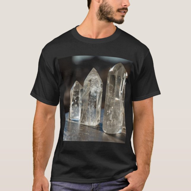 Camiseta Energia de Cristais de Ponto Polado (Frente)
