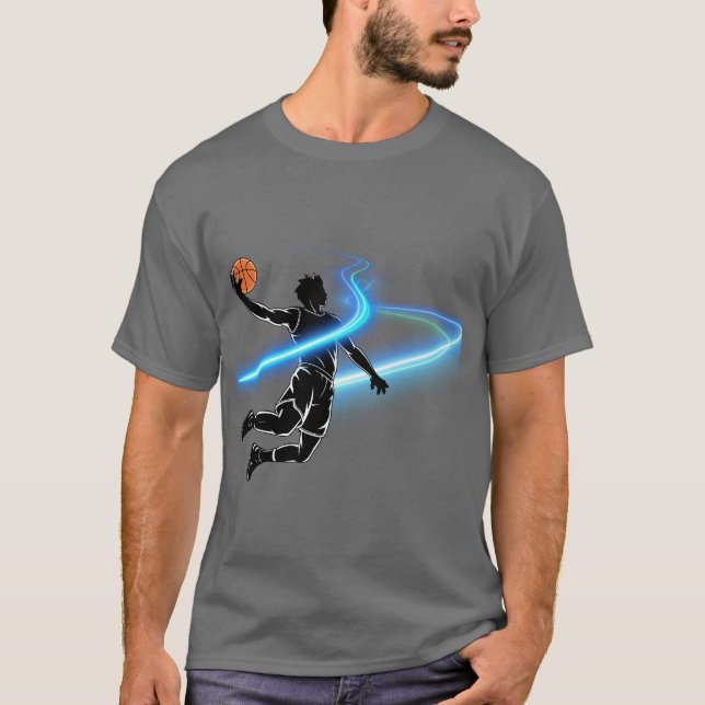 Camiseta Energia de Enterrada de Basquete | Gráfico de Arco (Frente)