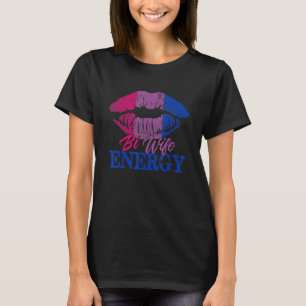 Camiseta Energia de Esposa Bi Lábios Bissexualidade Bissexu