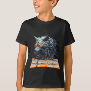 Camiseta Energia de Fúria Animal do Lobo Eletrificado
