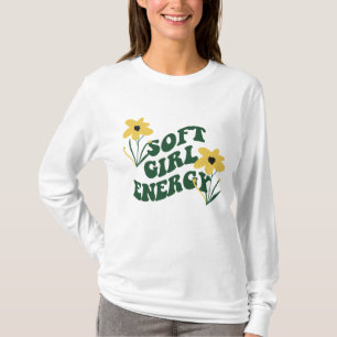 Camiseta Energia de Menina Soft Flores Retro