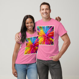 Camiseta Energia de ruptura de pintura vibrante
