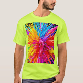 Camiseta Energia de ruptura de pintura vibrante