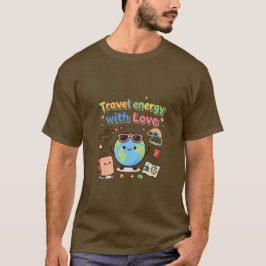 Camiseta Energia de Viagem com Amor Globo Fofo