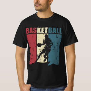 Camiseta Energia do Basquete – Silhueta Dinâmica de Jogador