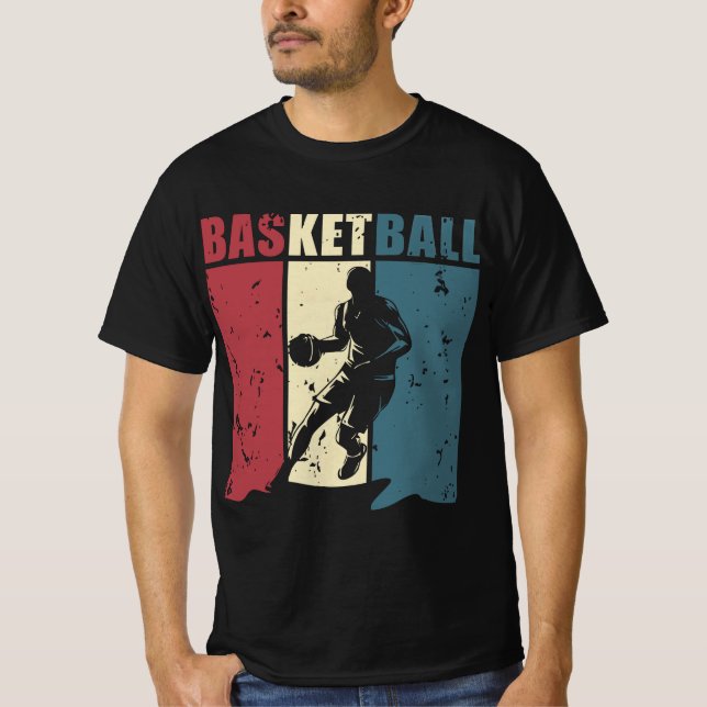 Camiseta Energia do Basquete – Silhueta Dinâmica de Jogador (Frente)