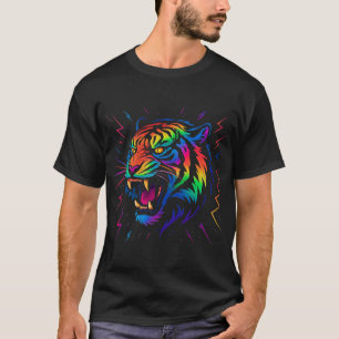 Camiseta Energia do Tigre Arco-íris