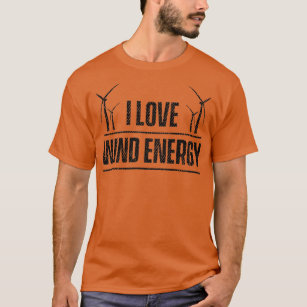 Camiseta Energia eólica de turbinas eólicas renovável