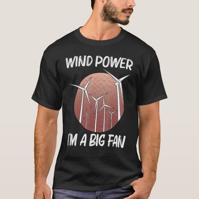 Camiseta Energia Eólica legal Para Homens Mulheres Vento Tu (Frente)