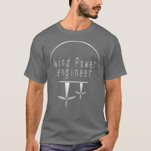 Camiseta Energia eólica renovável pelo engenheiro