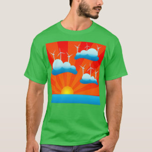 Camiseta energia eólica sustentável limpa