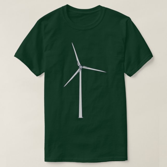Camiseta Energia Eólica Turbina Mecânica (Frente do Design)