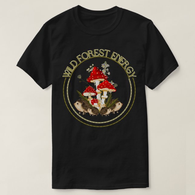 Camiseta energia florestal selvagem 2 (Frente do Design)