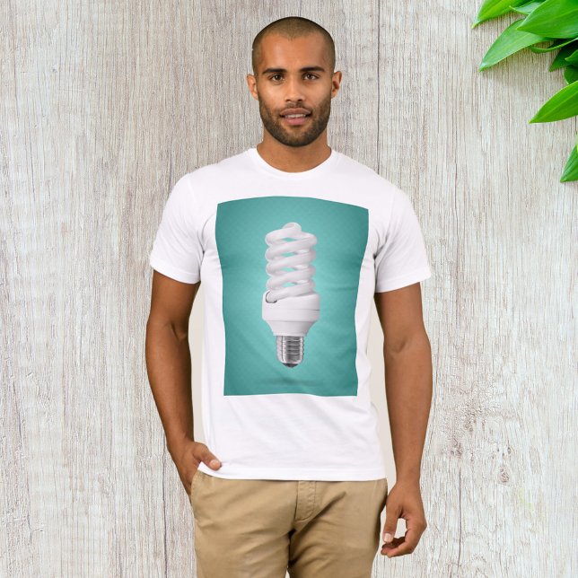 Camiseta Energia Lâmpada Poupança De Energia Mente T-Shirt (Criador carregado)
