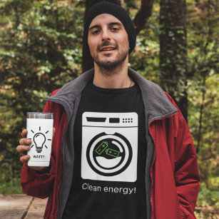 Camiseta Energia Limpa - Baterias no Washer