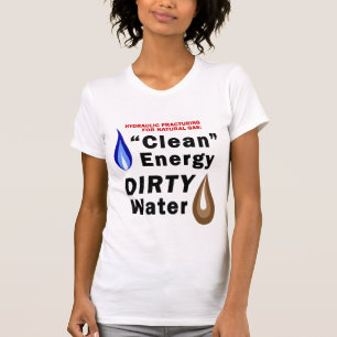 Camiseta Energia limpa; O t-shirt das mulheres sujas da