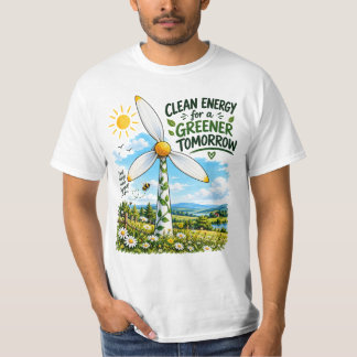 Camiseta Energia Limpa Turbinas Eólicas