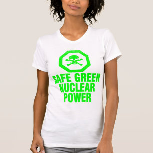 Camiseta Energia nuclear verde segura