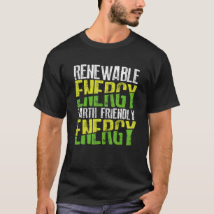 Camiseta Energia renovável Ambiente de Energia Amigável à T