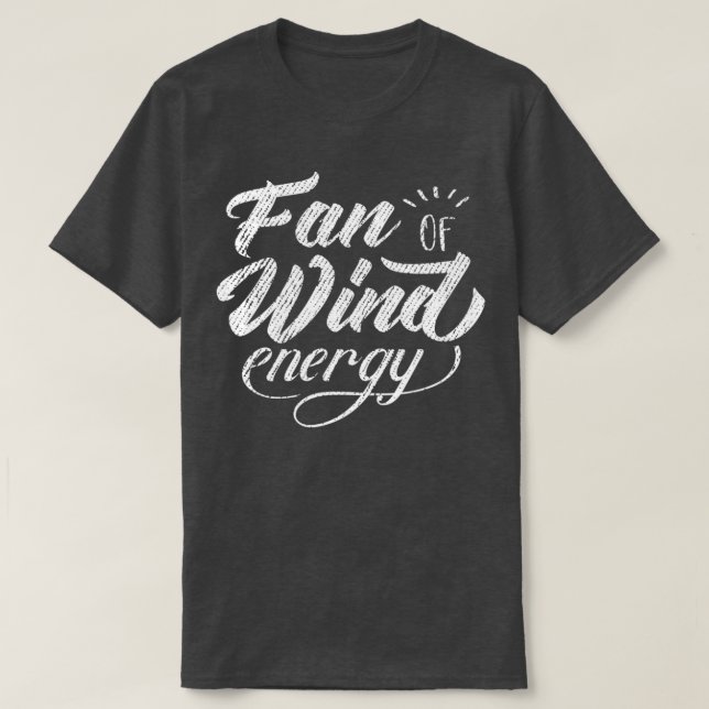 Camiseta Energia renovável com turbinas eólicas 3 (Frente do Design)