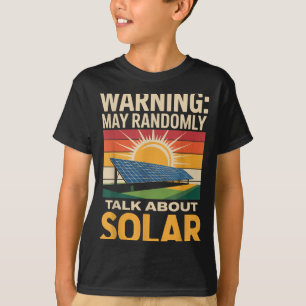 Camiseta Energia Renovável Fala Aleatoriamente Painel Solar