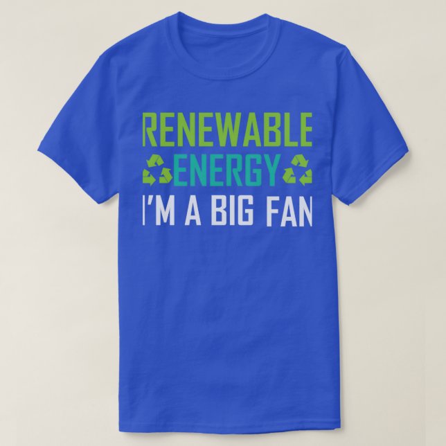 Camiseta Energia Renovável Ix27m Um Ventilador Grande 17 (Frente do Design)