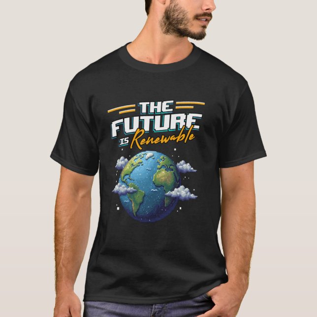 Camiseta Energia renovável no Dia da Terra (Frente)