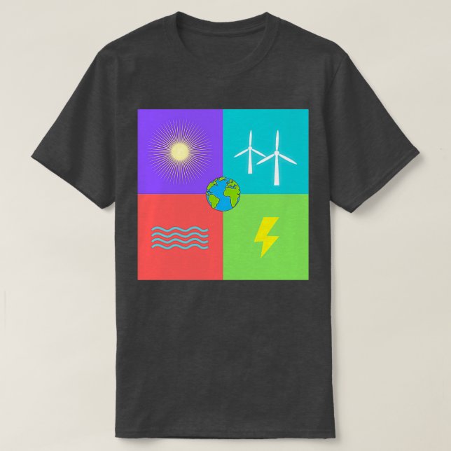 Camiseta Energia renovável nossa Terra (Frente do Design)