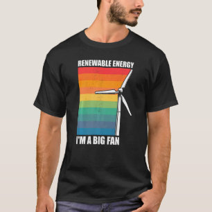 Camiseta Energia renovável Turbina Vintage Windmill