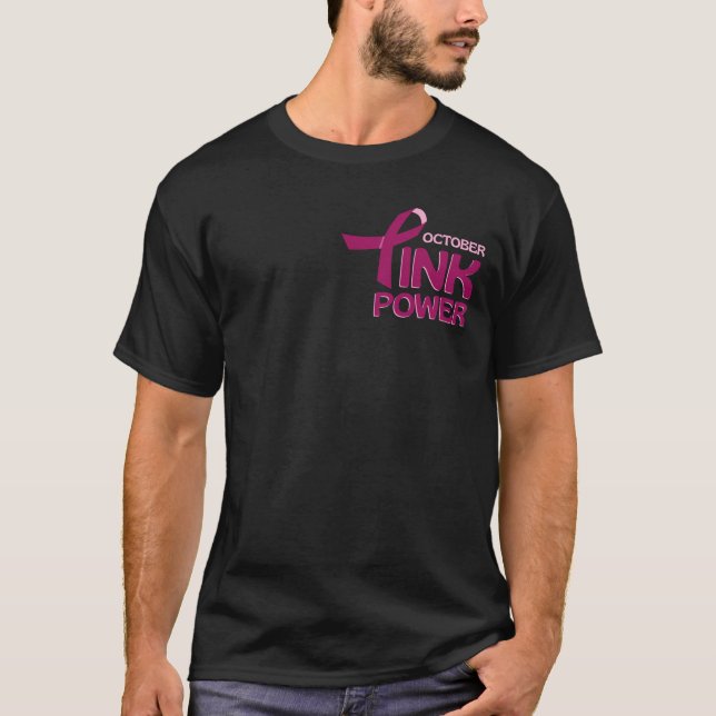 Camiseta Energia rosa de outubro (Frente)