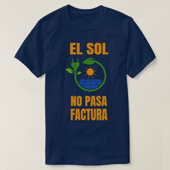 Camiseta Energia Solar do Sistema Solar Sun Sem Bill (Frente do Design)