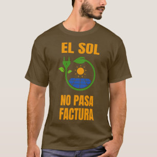 Camiseta Energia Solar do Sistema Solar Sun Sem Bill
