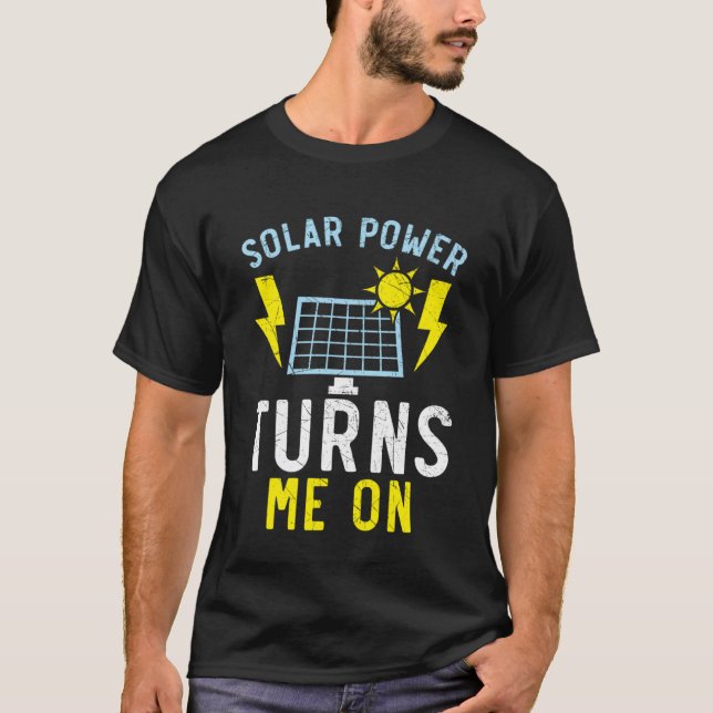 Camiseta Energia Solar me excita com energia renovável sola (Frente)