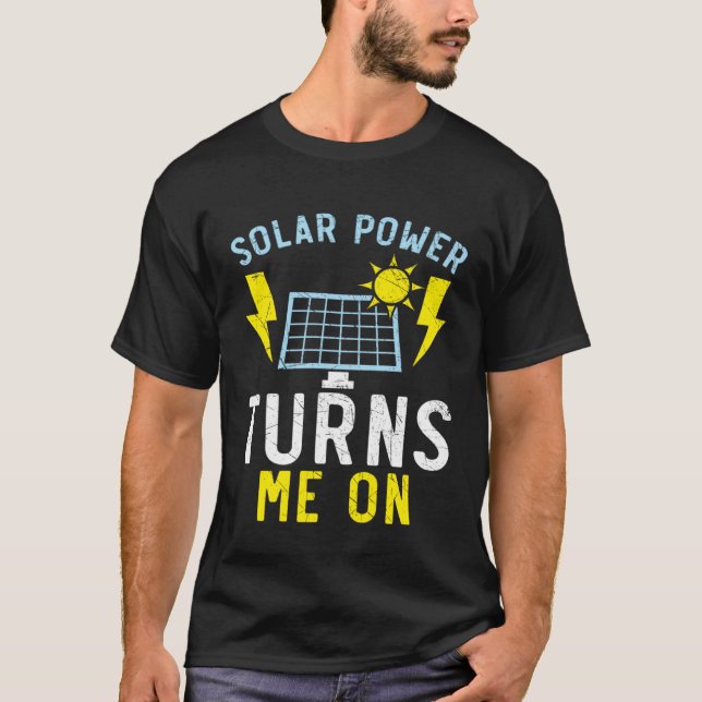 Camiseta Energia Solar me excita com energia renovável sola (Frente)