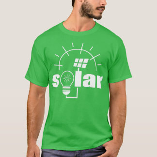 Camiseta Energia solar renovável Eletricidade a partir da e