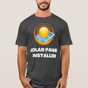 Camiseta Energia verde renovável do instalador de painel so