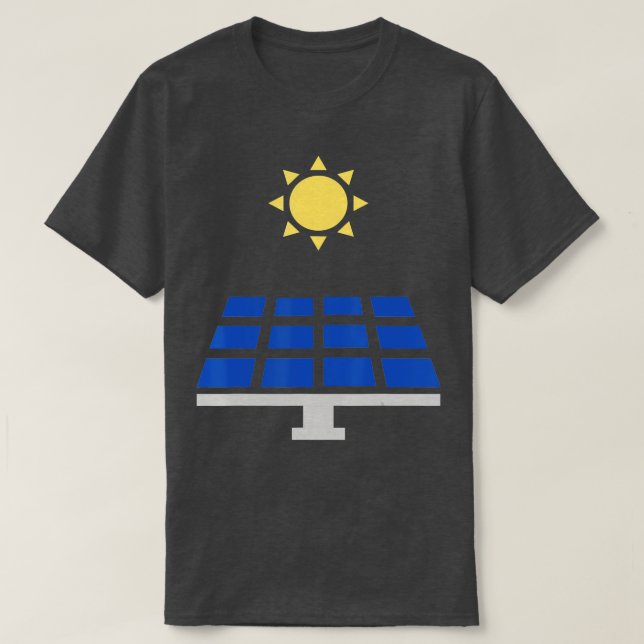 Camiseta Energias renováveis de energia solar verde de pain (Frente do Design)
