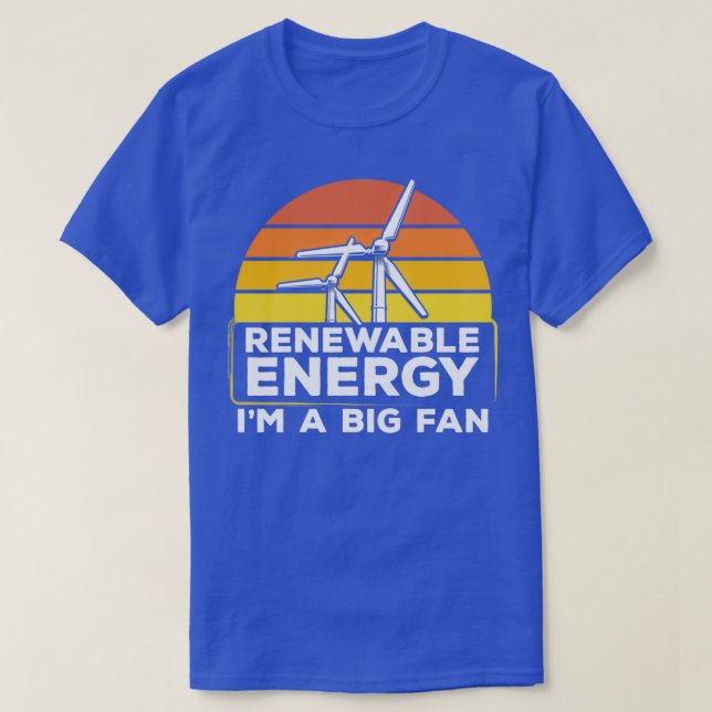 Camiseta Energias Renováveis Ix27m Um Vento Vento Turbino D (Frente do Design)
