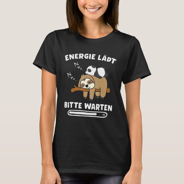 Camiseta Energie Laden Sloth Panda Bear Chiller (Frente)