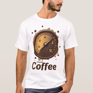 Camiseta Energizado por Café | Medidor de Combustível Vinta