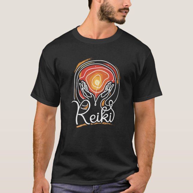 Camiseta Energy Chakra Holistic Healing Hands Reiki Premium (Frente)