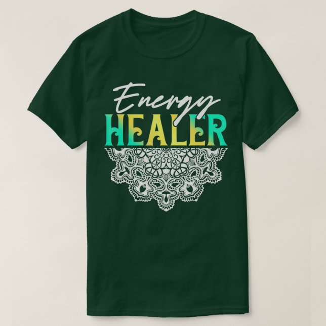 Camiseta Energy Healer Reiki Master Yoga Spiritual Chakra J (Frente do Design)