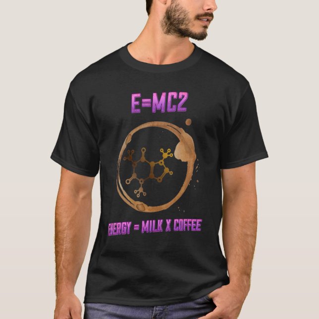 Camiseta Energy Milk Caffeine Humor sarcástico (Frente)